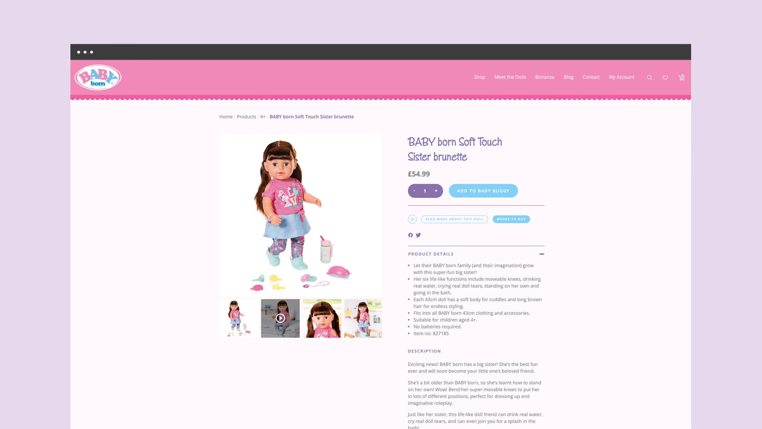 Baby Born - Product Page